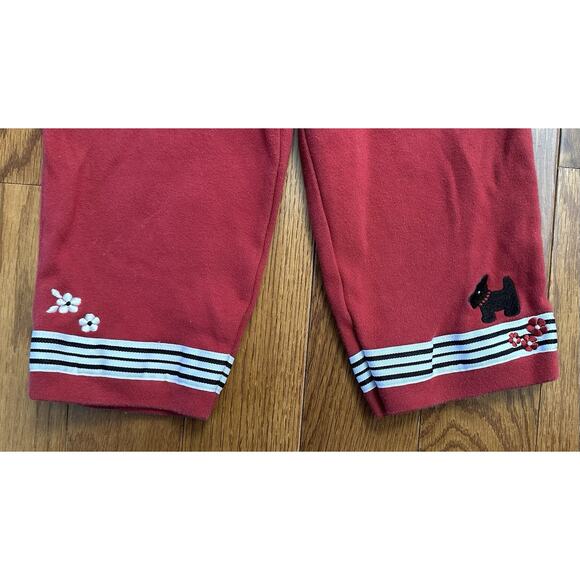 Vintage 2001 Gymboree Black White Red 3 Piece Set 18-24 Months Scotty Dog Flower - Picture 7 of 11